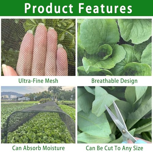 2x12m Black Thickened Garden Mesh Netting: image 5